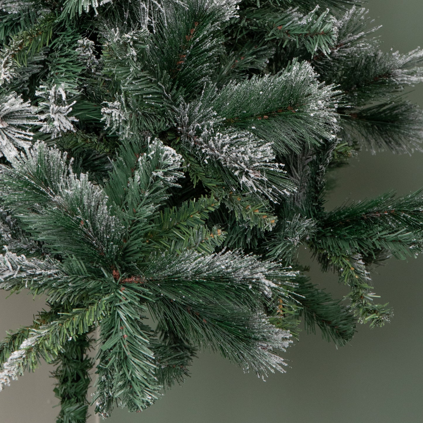 6ft Space Saving Snow Flocked Christmas Tree with Metal Stand