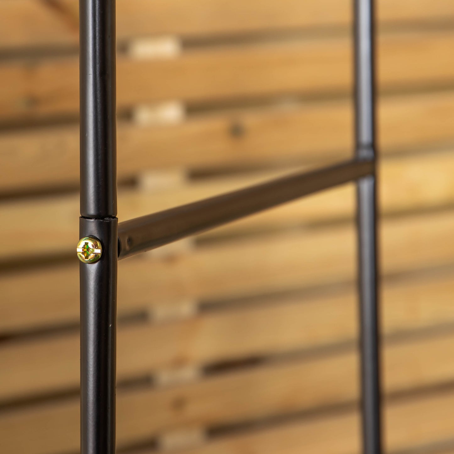 2.4m x 1.4m Black Metal Garden Arch Trellis for Climbing Plants