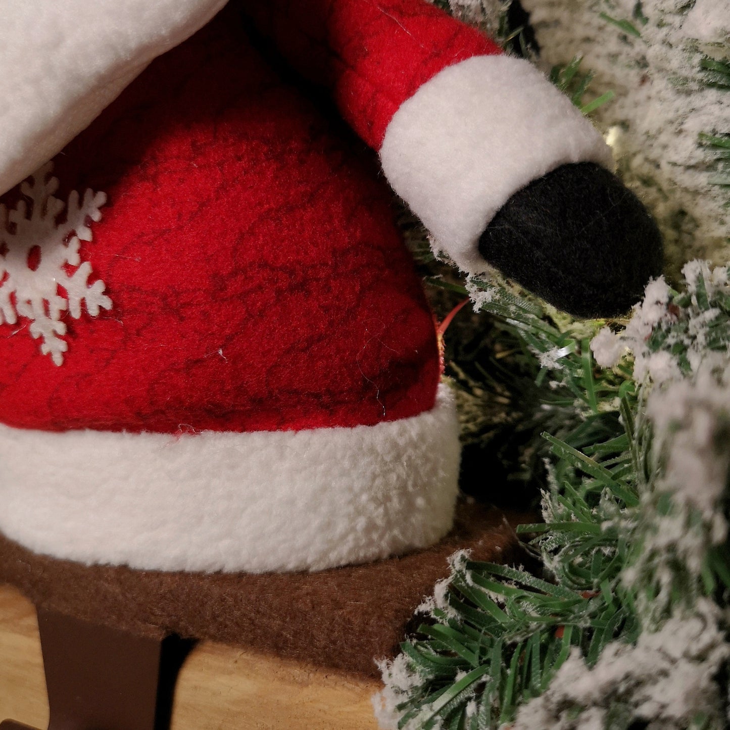 28cm Plush Christmas Santa Stocking Holder Decoration