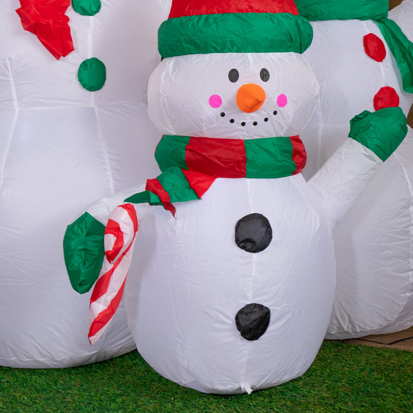 1.5m Light up Christmas Inflatable Snowman Family with 12 White LEDs
