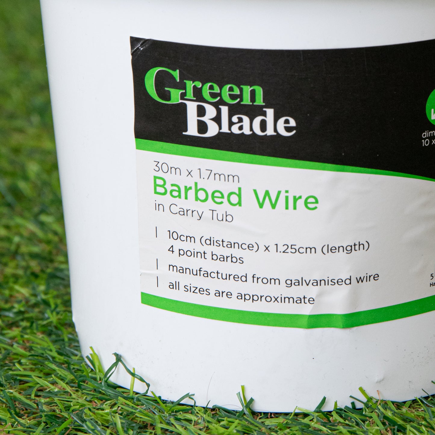 30m x 1.7mm Security Barbed Wire in Plastic Carry Storage Tub