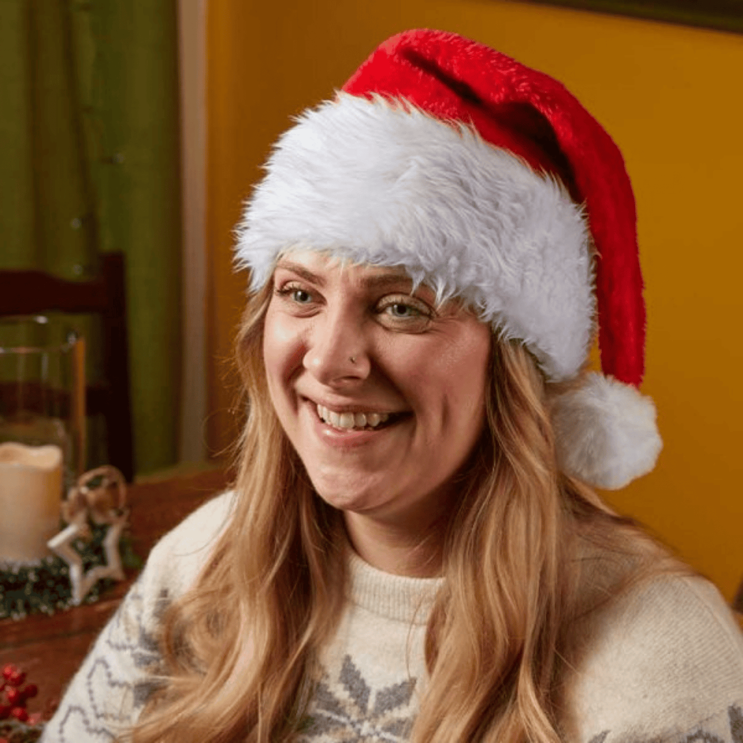 Red and White Soft Traditional Christmas Santa Hat