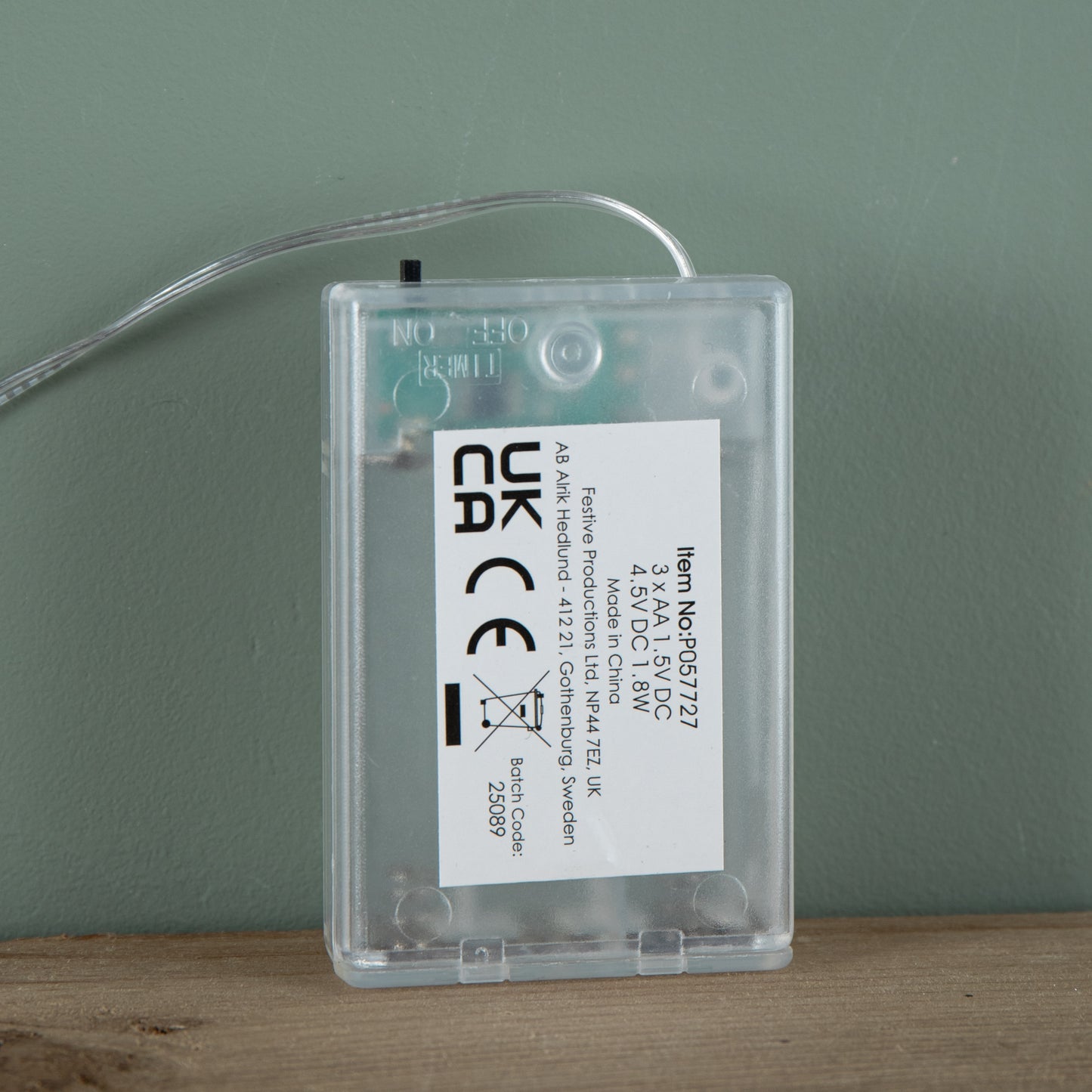 28cm Battery Powered Silver Christmas Star Tree Topper with Blue Multi-Action LEDs