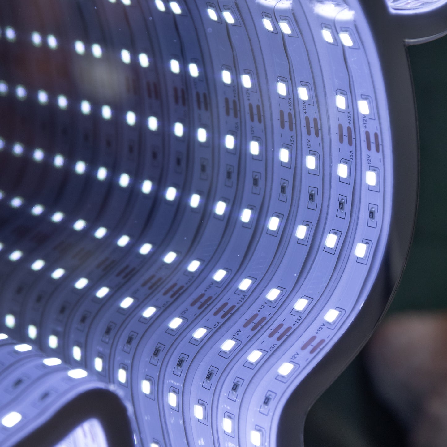 60cm Light up Standing Reindeer with Scarf Christmas Infinity Decoration with Multi-Coloured LEDs