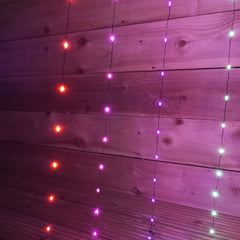 1.4m Premier Christmas Indoor Outdoor LED Pyramid Maypole Tree in Rainbow