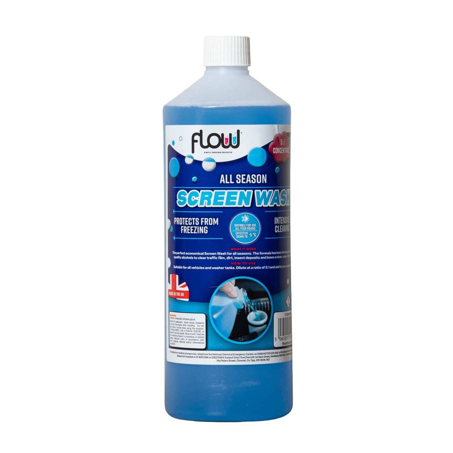1 Litre All Season Smear Free Windscreen Wash Concentrate For all Vehicles