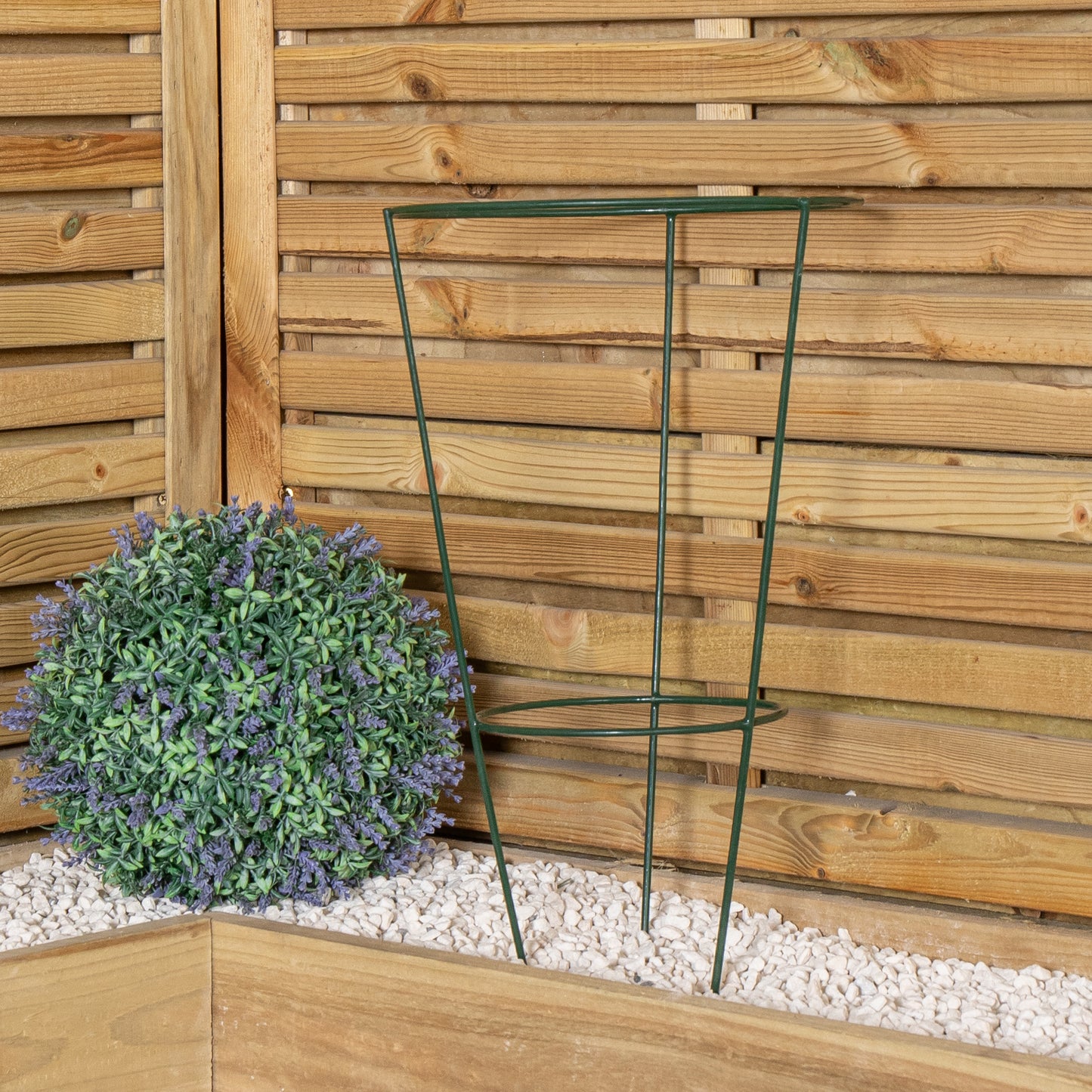 Pack of 3 Tom Chambers Urban Green Conical Garden Plant Support Ring 30cm - Medium