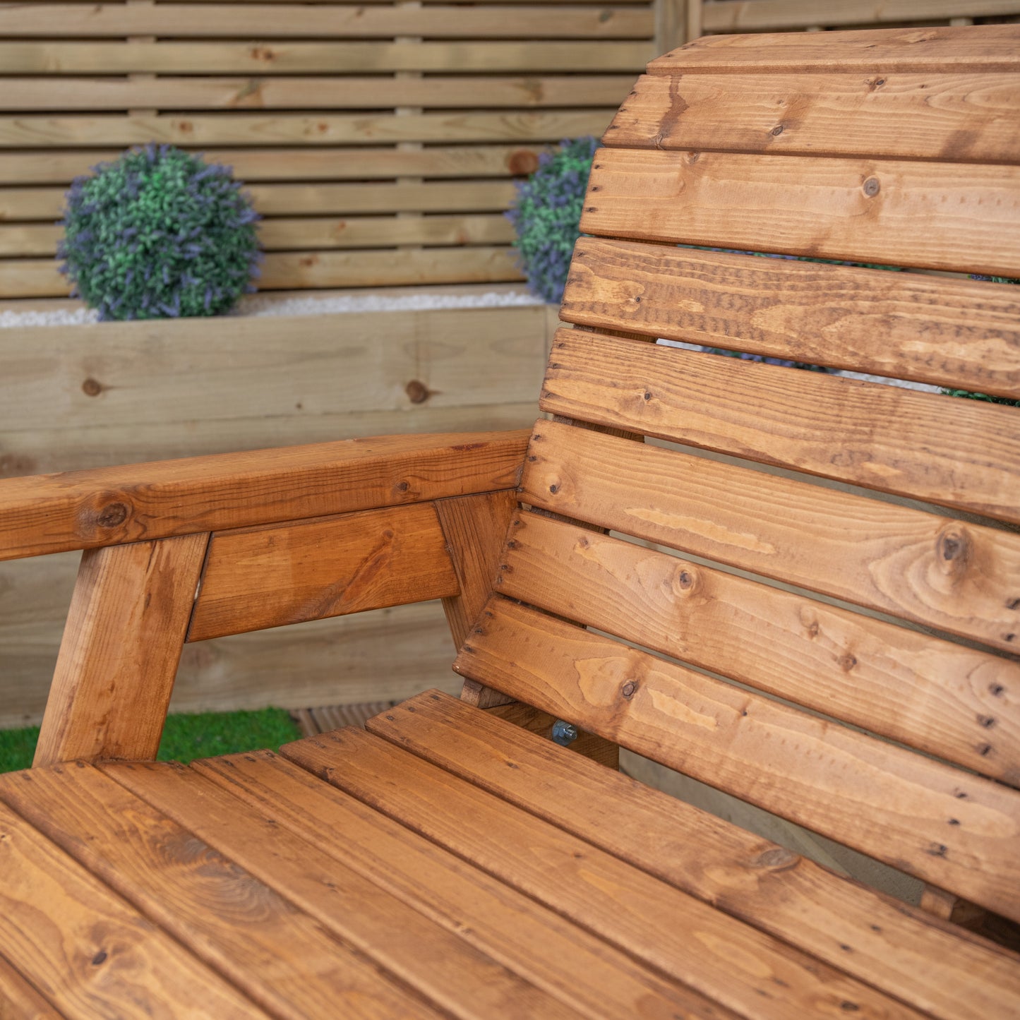 4 Seater Chunky Wooden Garden Furniture Set with Coffee Table