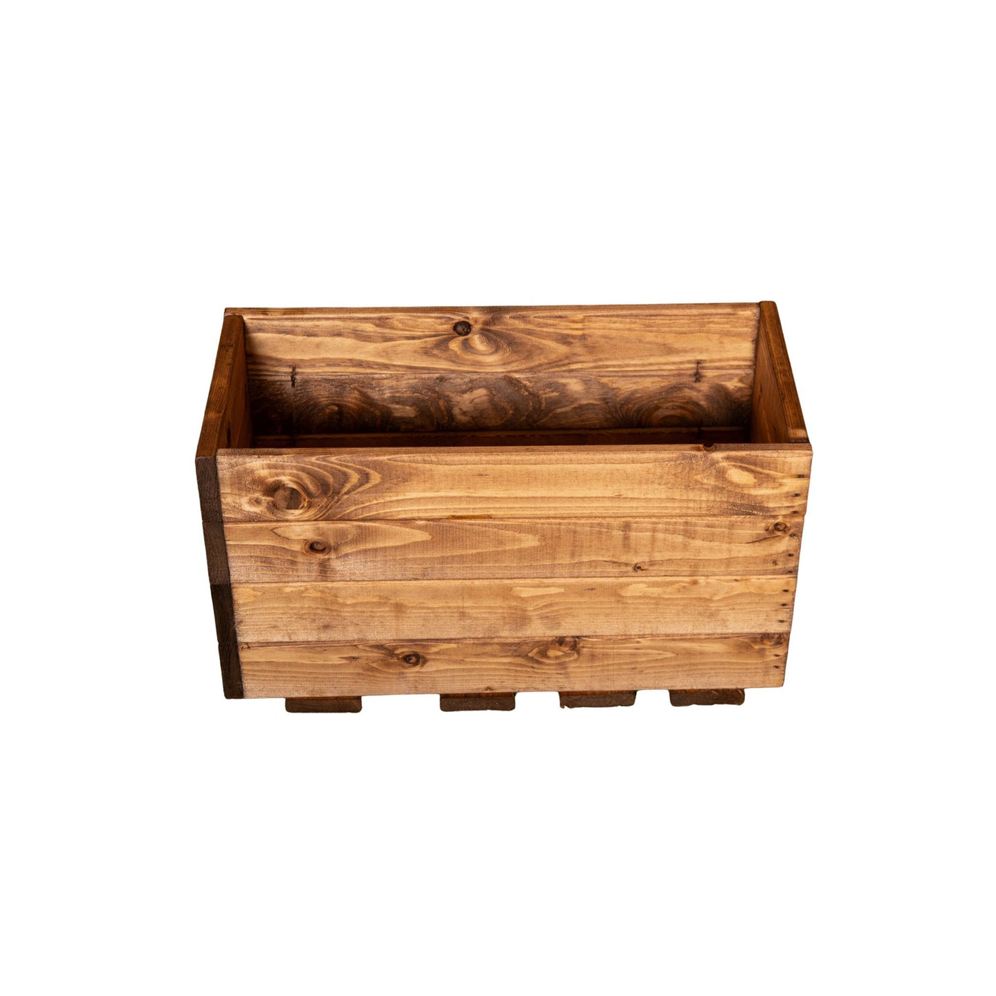 Hand Made 53cm x 25cm x 30cm Rustic Wooden Garden Trough Planter