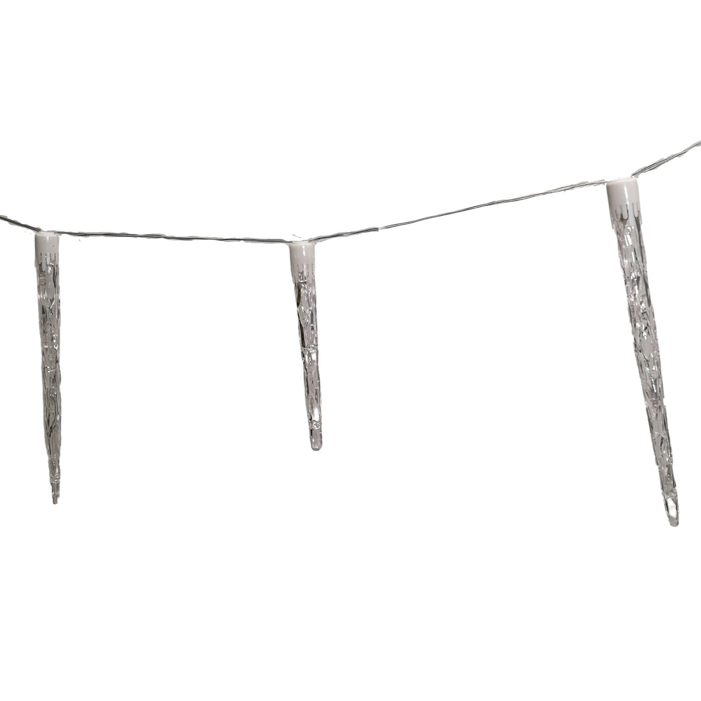Factory Seconds: 4.7m Set of 10 In-Lit Icicle Lights with 40 LEDs in Cool White