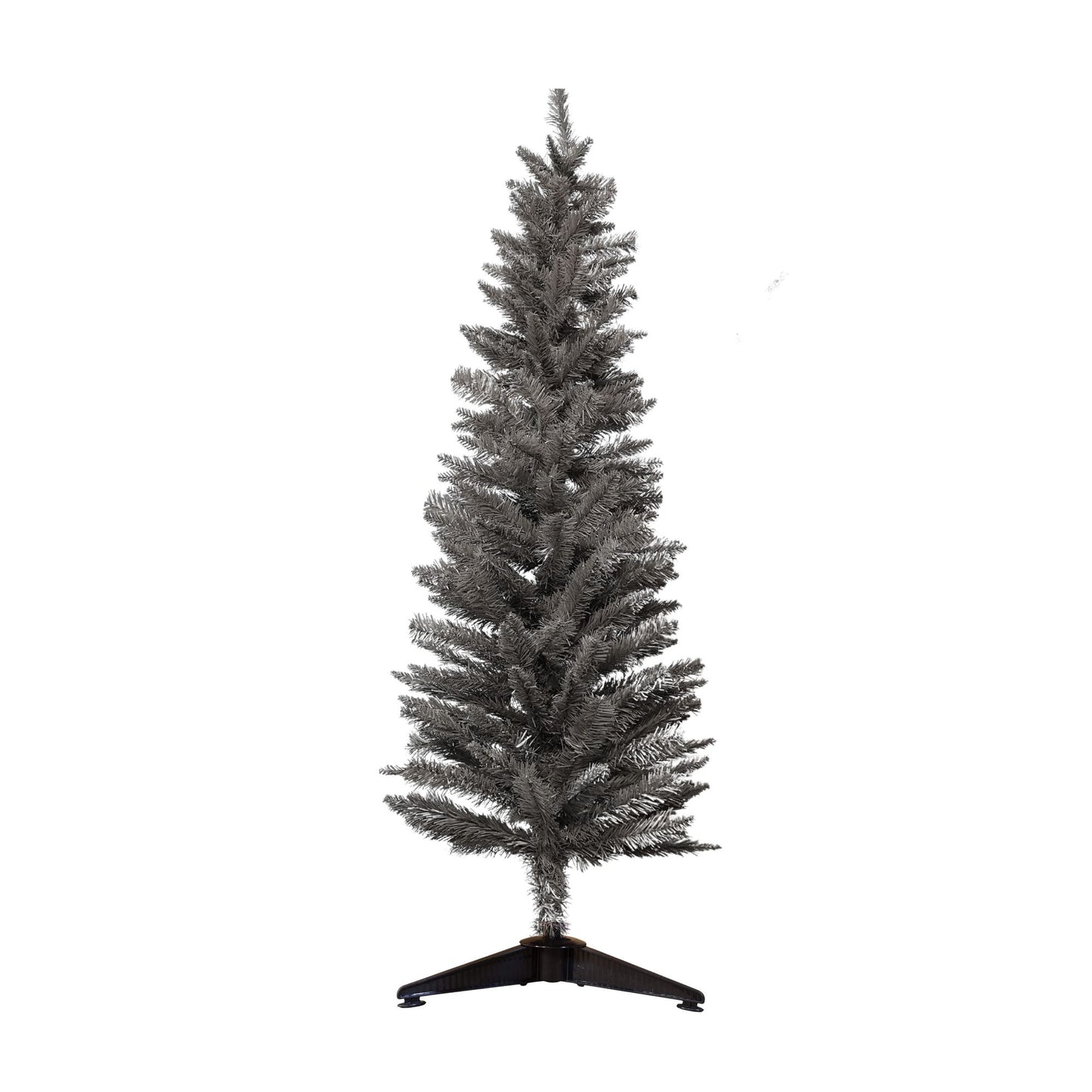 5ft (150cm) Snowtime Wrapped Pencil Pine Grey Christmas Tree with 236 Tips