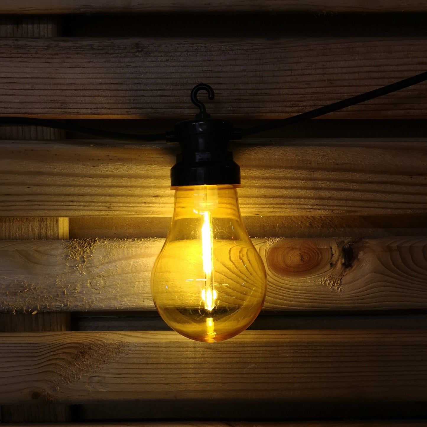 4.5m Set of 10 Connectable Festoon Bulb Lights in Multi-Coloured with Timer Function