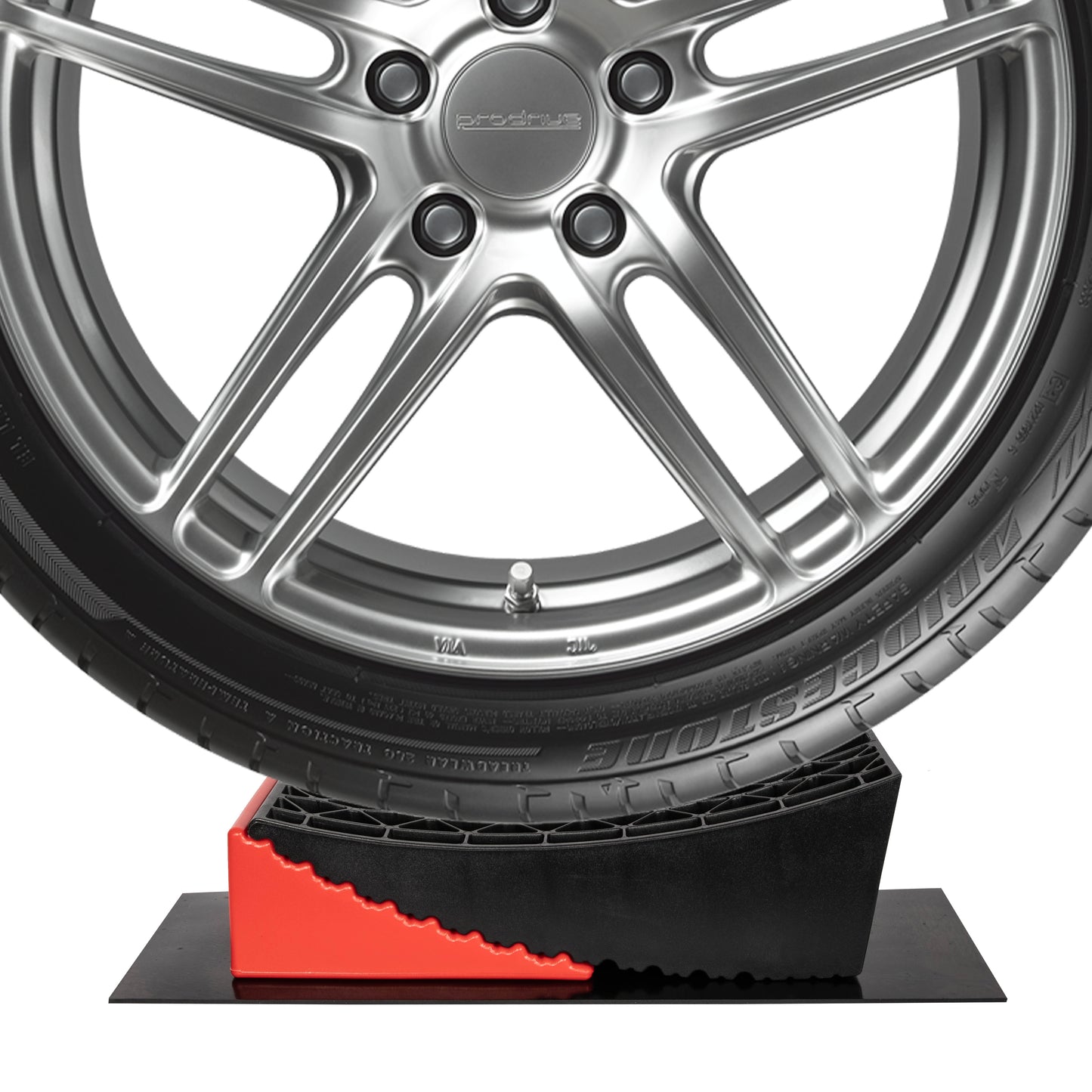 32cm x 6cm Set of 2 Red & Black Plastic Heavy Duty RV Campervan Leveller with Carry Case