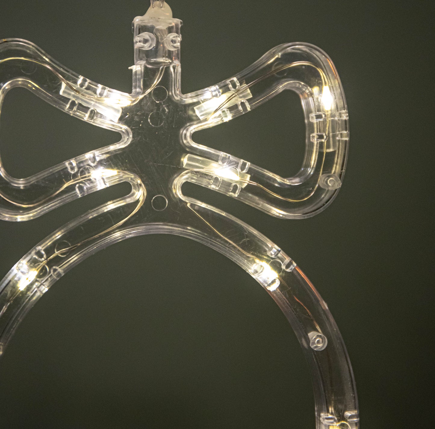 21cm Battery Operated Light up Christmas Bell Window Decoration with Warm White LEDs