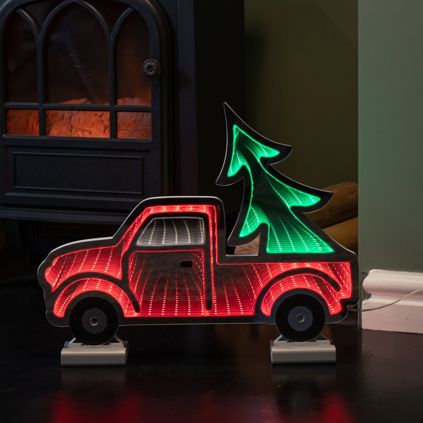 40cm LED Infinity Light Red Truck