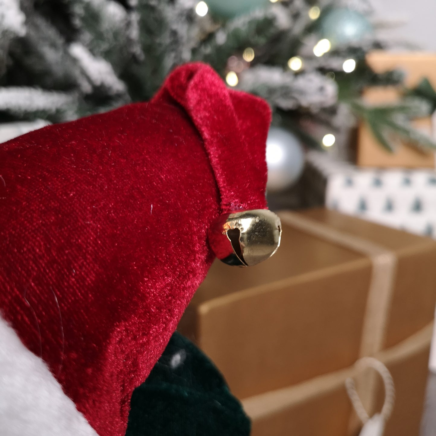 40cm Red Standing Santa with Gift Sack Christmas Indoor Decoration