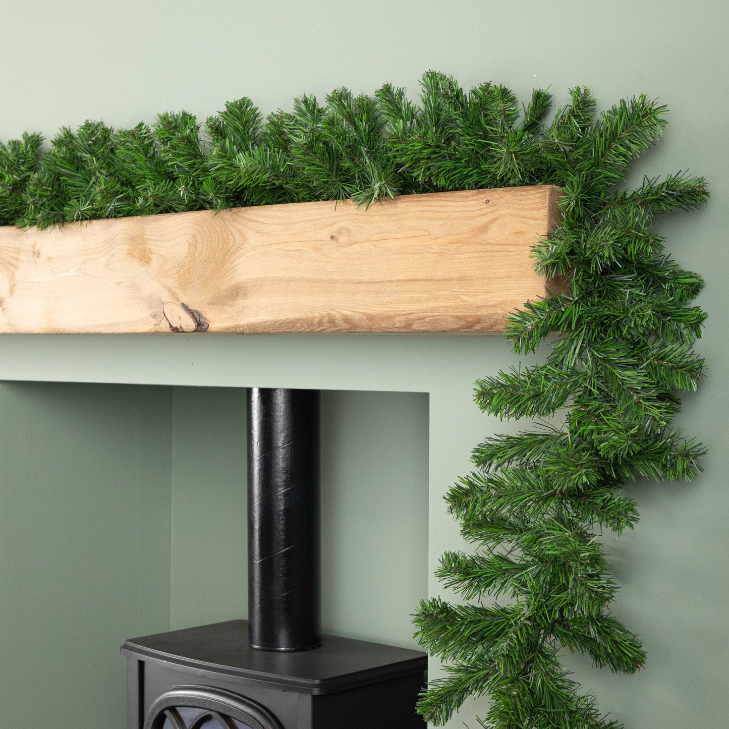 270cm (9ft) Indoor Plain Green Colorado Christmas Garland