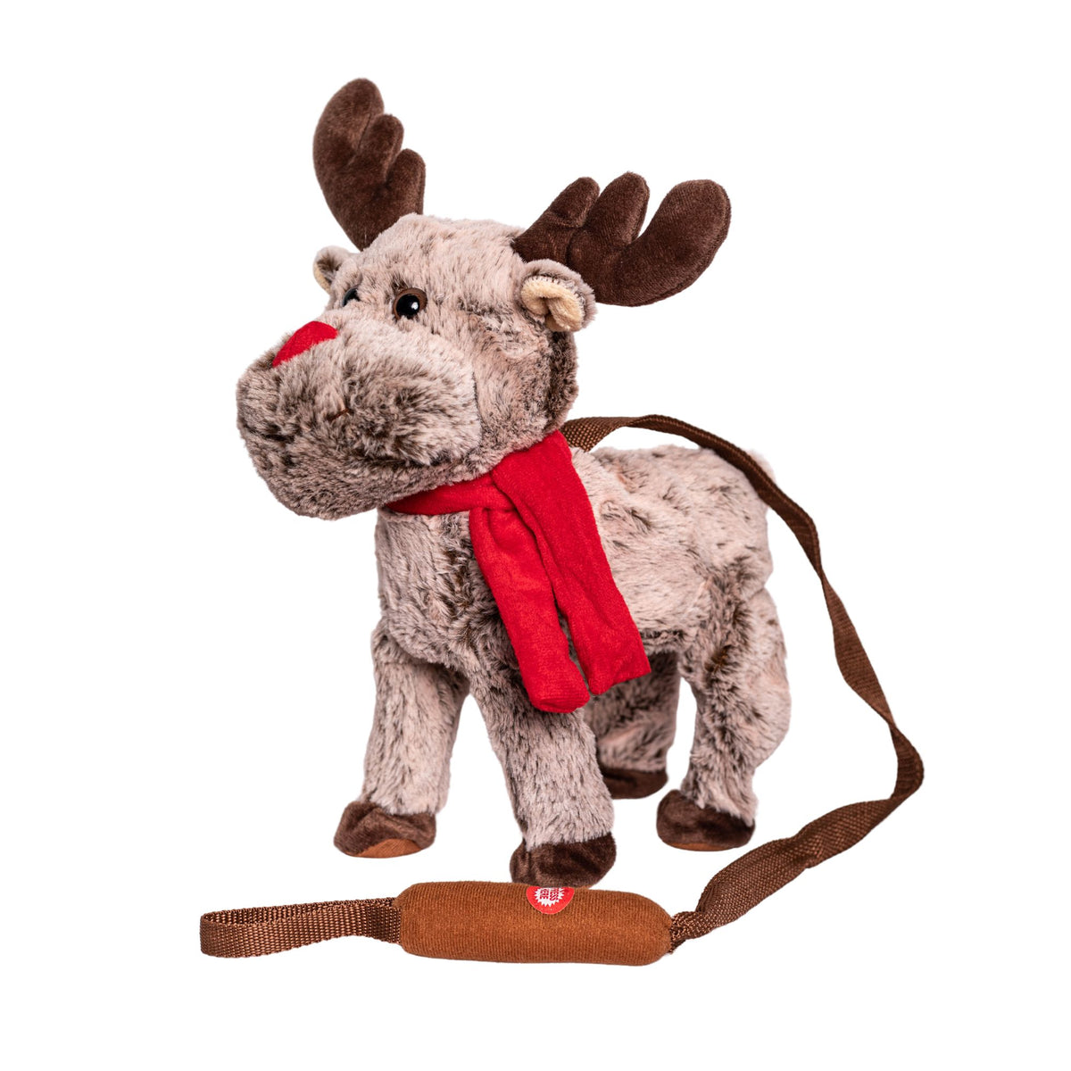 39cm Battery Operated Brown Plush Musical Walking Animated Christmas Reindeer
