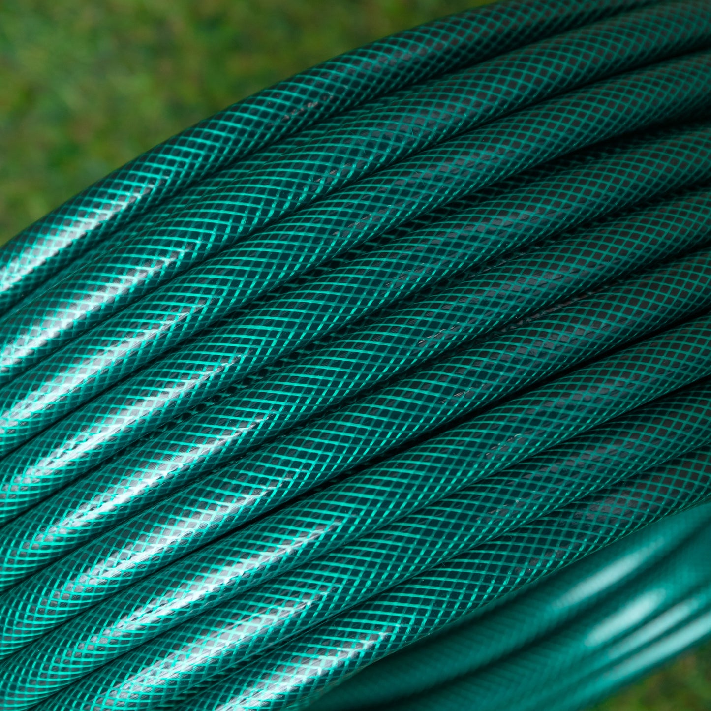 50m Reinforced Garden Hose Pipe in Green