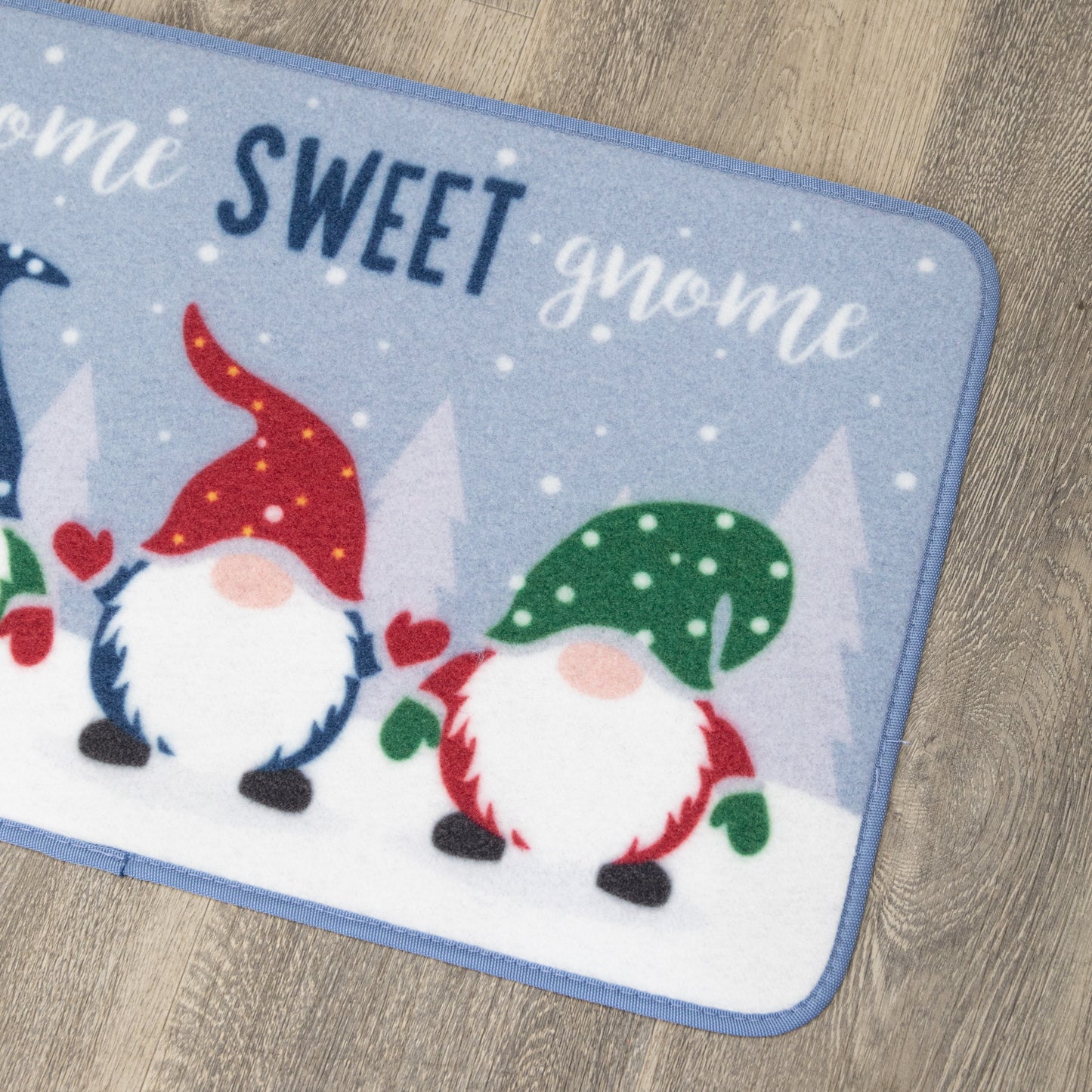 60cm x 40cm Gnome Sweet Gnome Fabric Christmas Doormat