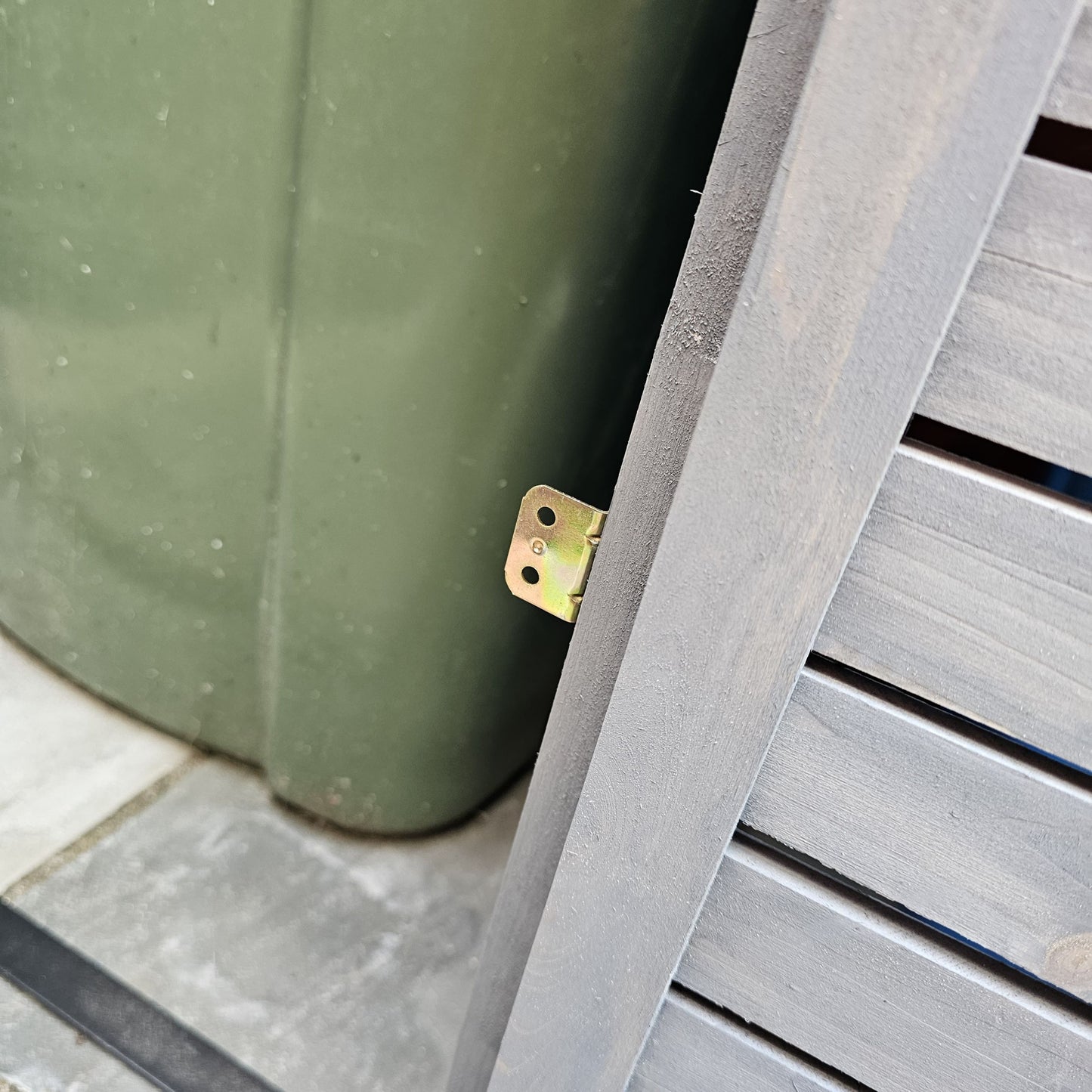 Factory Seconds 2.03m x 1.14m Large Grey Wooden Outdoor Garden Triple Wheelie Bin Store Storage for 3 Bins