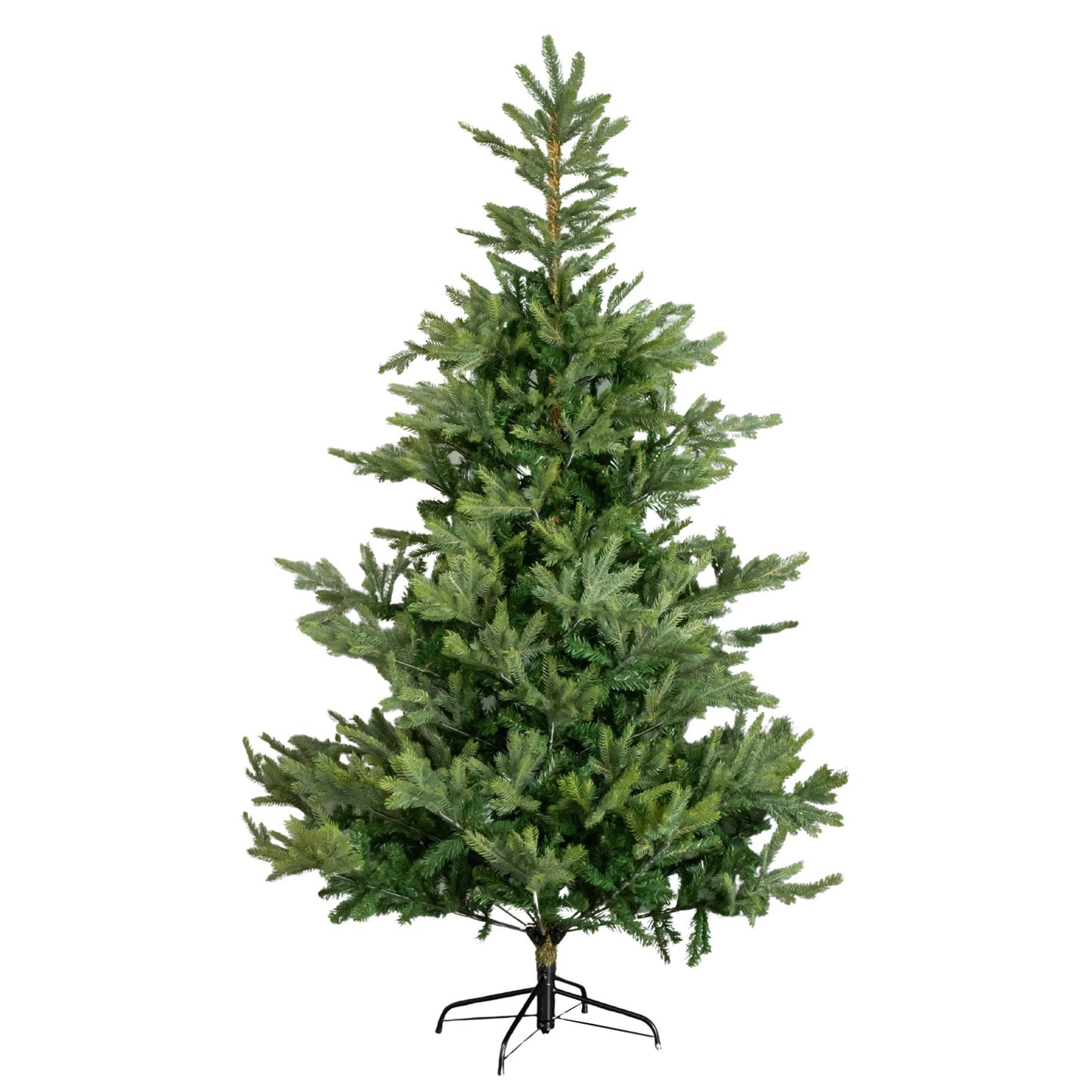 Factory Seconds: 7ft (2.1m) Green Artificial Real Look Grandis Fir Christmas Tree with 2326 Tips & Metal Stand