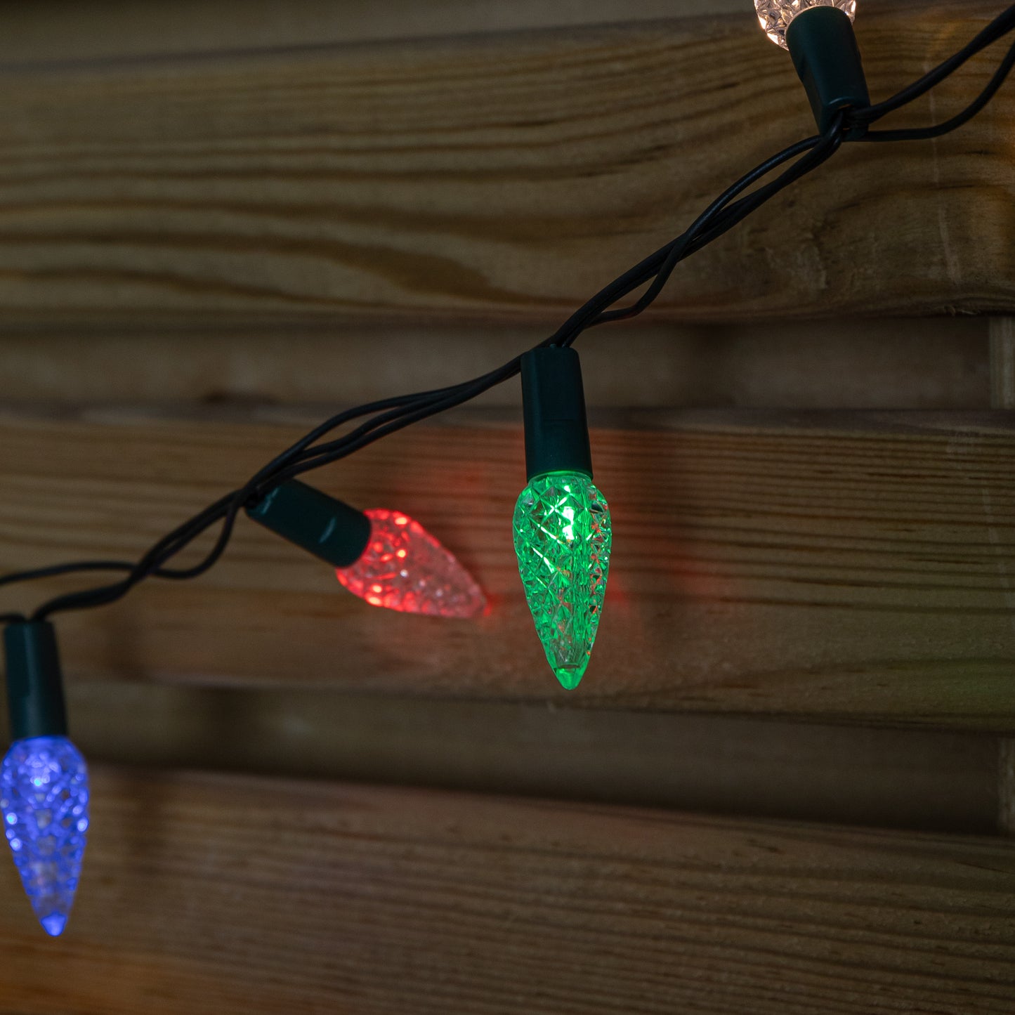 15m 300 LED Multi-action Pinecone Christmas Lights in Multi-Coloured