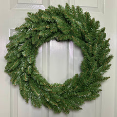 60cm Plain Green Christmas Wreath with 160 Bullet Tips
