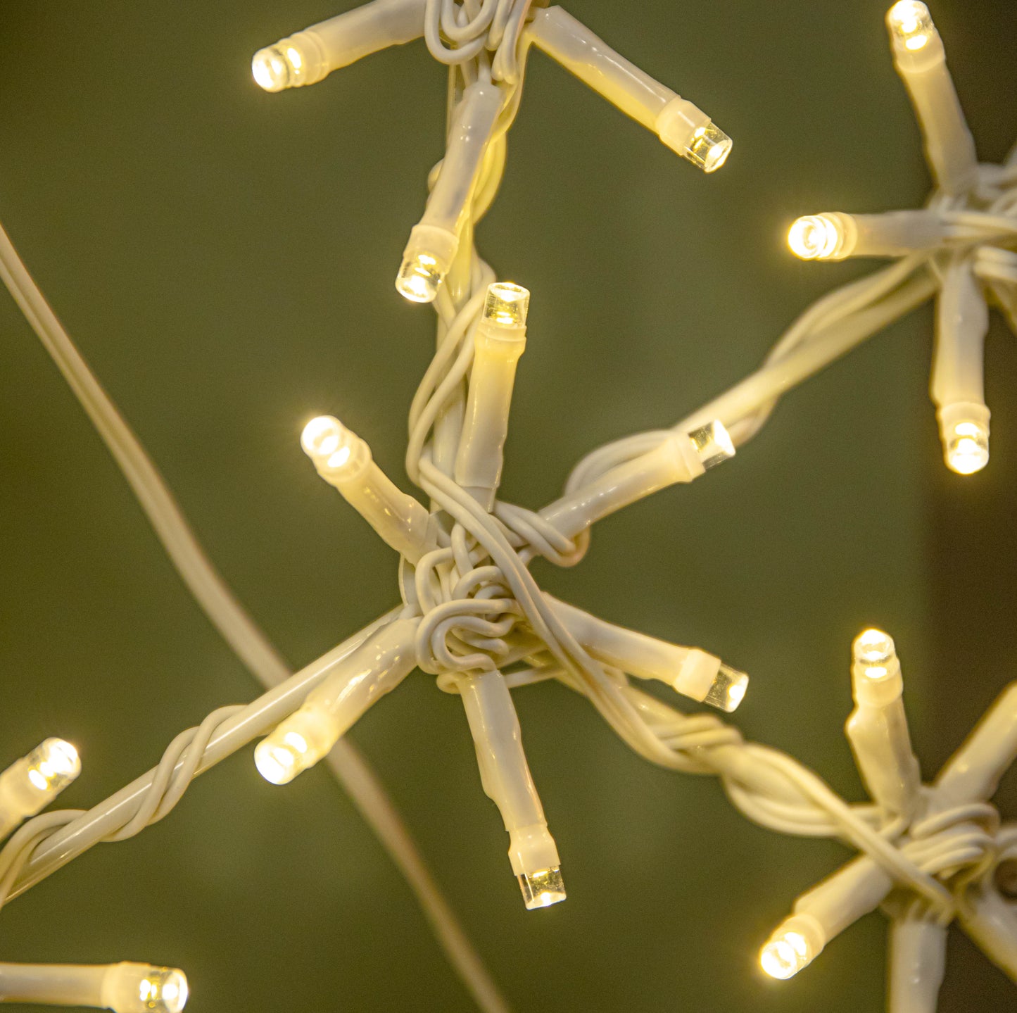 50cm Light up Hanging Christmas Snowflake with 180 Multi-Action Warm White LEDs