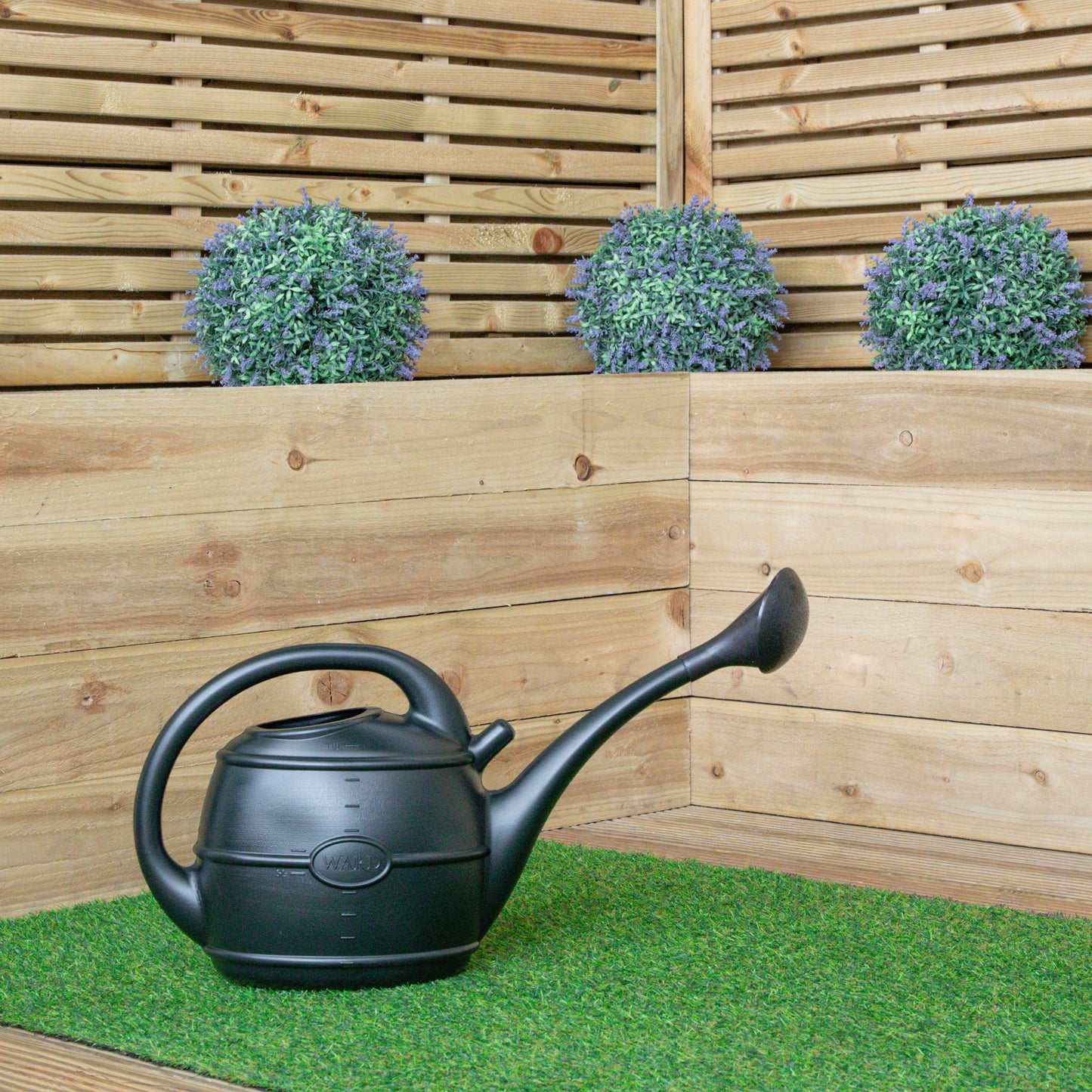 10L Garden Patio Ward Watering Can with Rose in Green