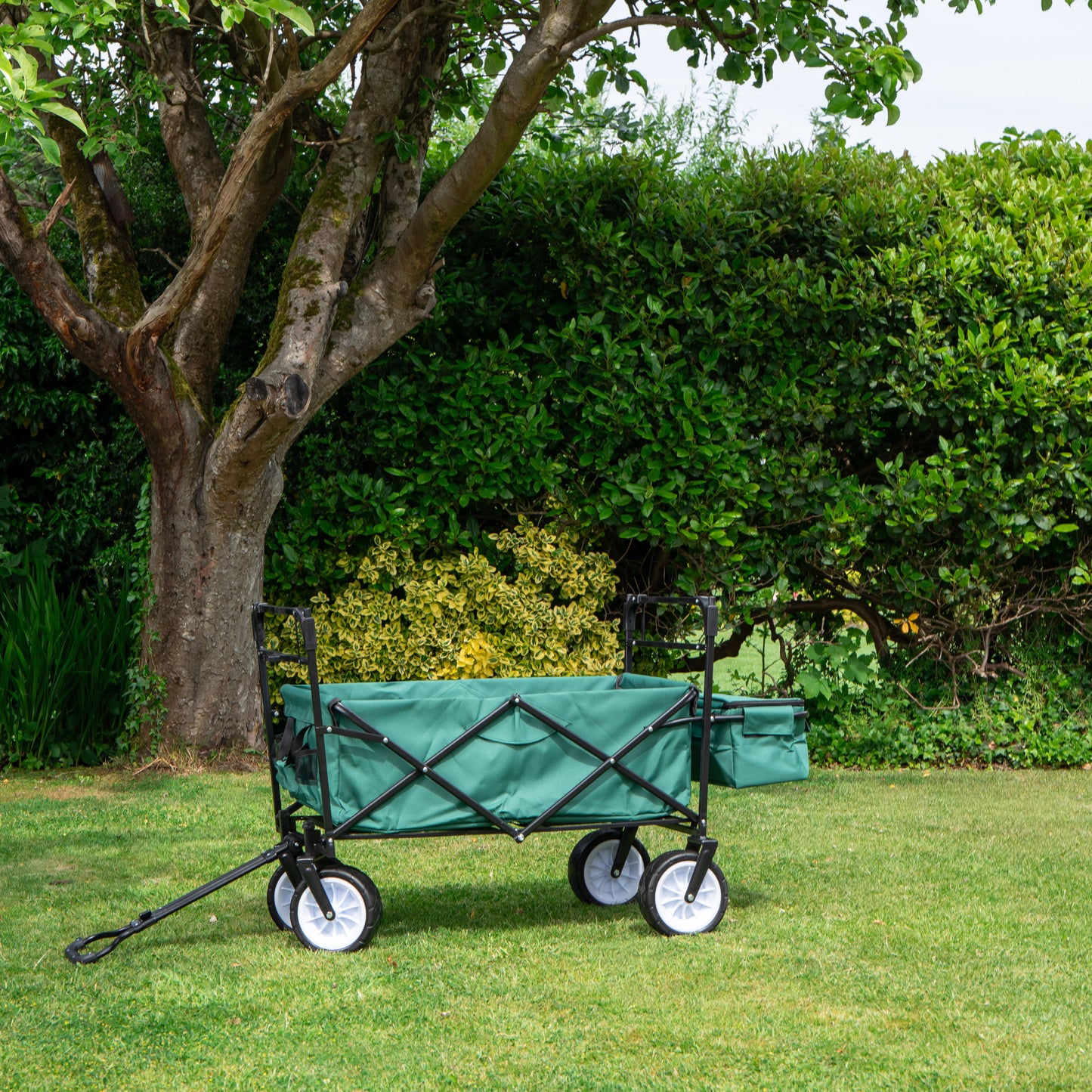 Folding Festival Camping Storage Trolley with Canopy & Waterproof Cover 100Kg capacity