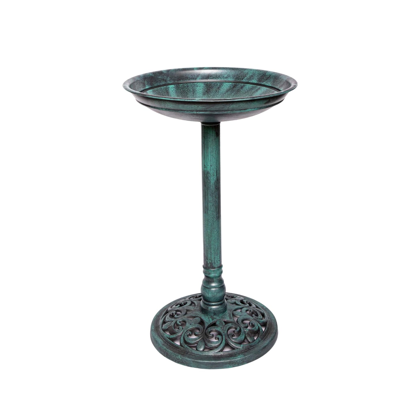Factory Seconds: 63cm Verdi Green Traditional Garden Patio Resin Bird Bath