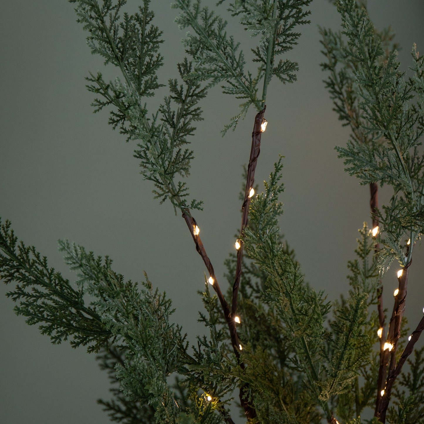90cm Set of 3 Light up Christmas Fir Twig with 90 Warm White LEDs (Twigs only)