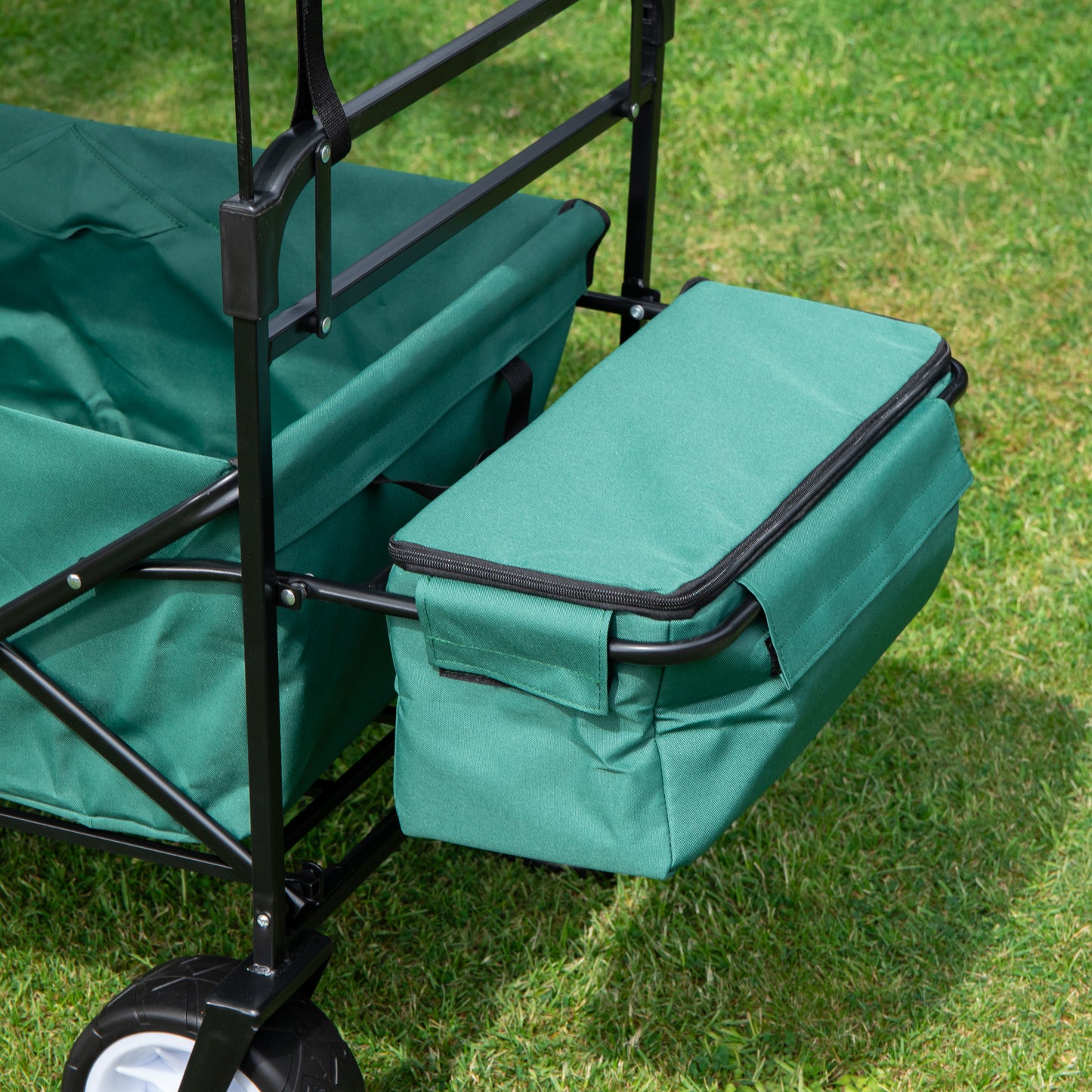 Folding Festival Camping Storage Trolley with Canopy & Waterproof Cover 100Kg capacity