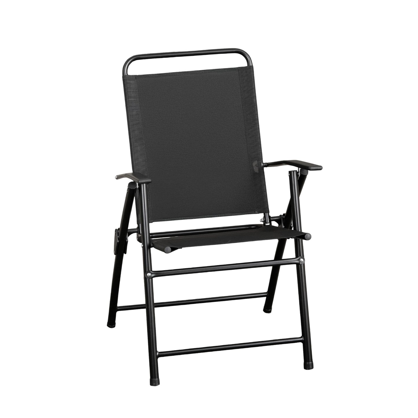Samuel Alexander Multi-Position Folding Garden Patio Single Chair in Black