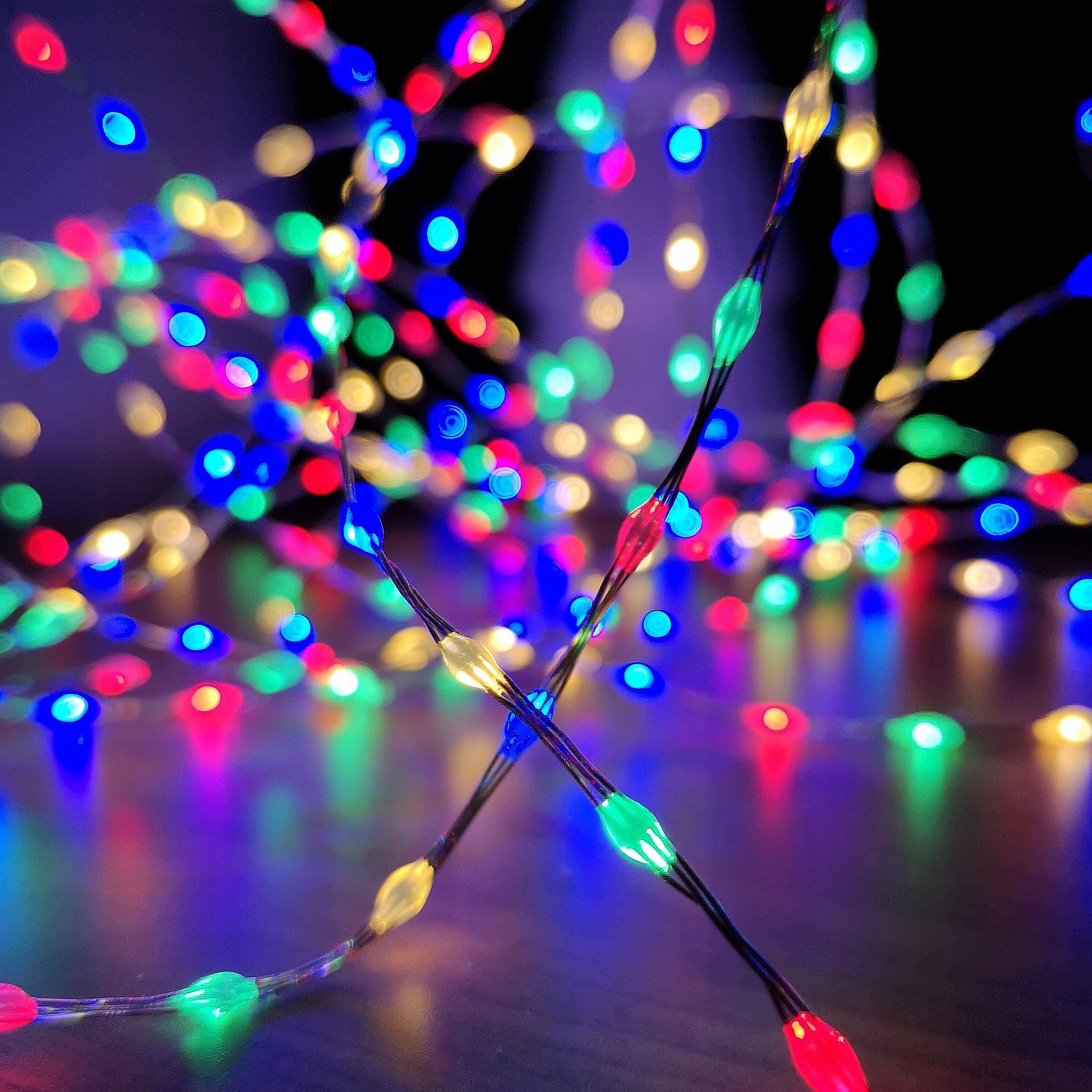 9.6m Compact MicroBrights Christmas Lights with 600 LEDs in Multi-coloured