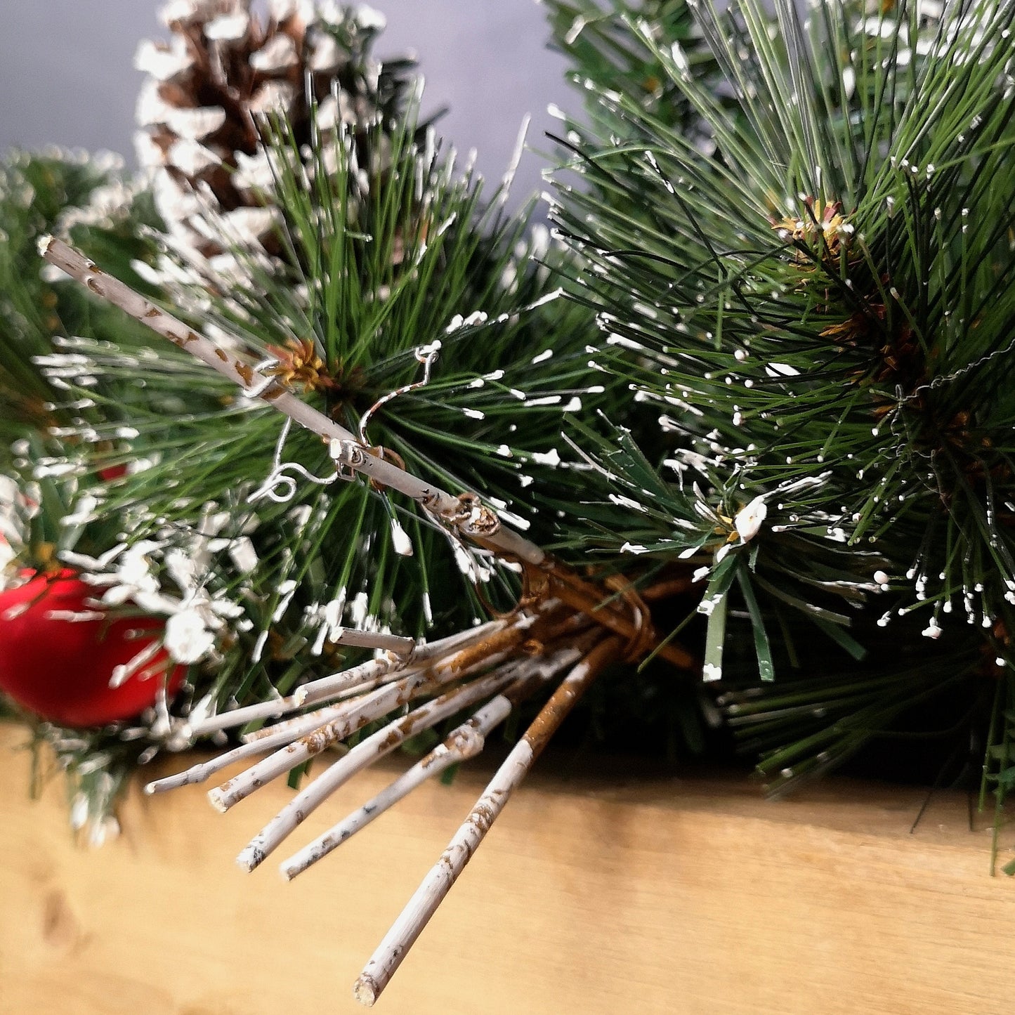 Premier 180cm (6ft) Festive Red Dressed Christmas Garland With Bows And Red Baubles