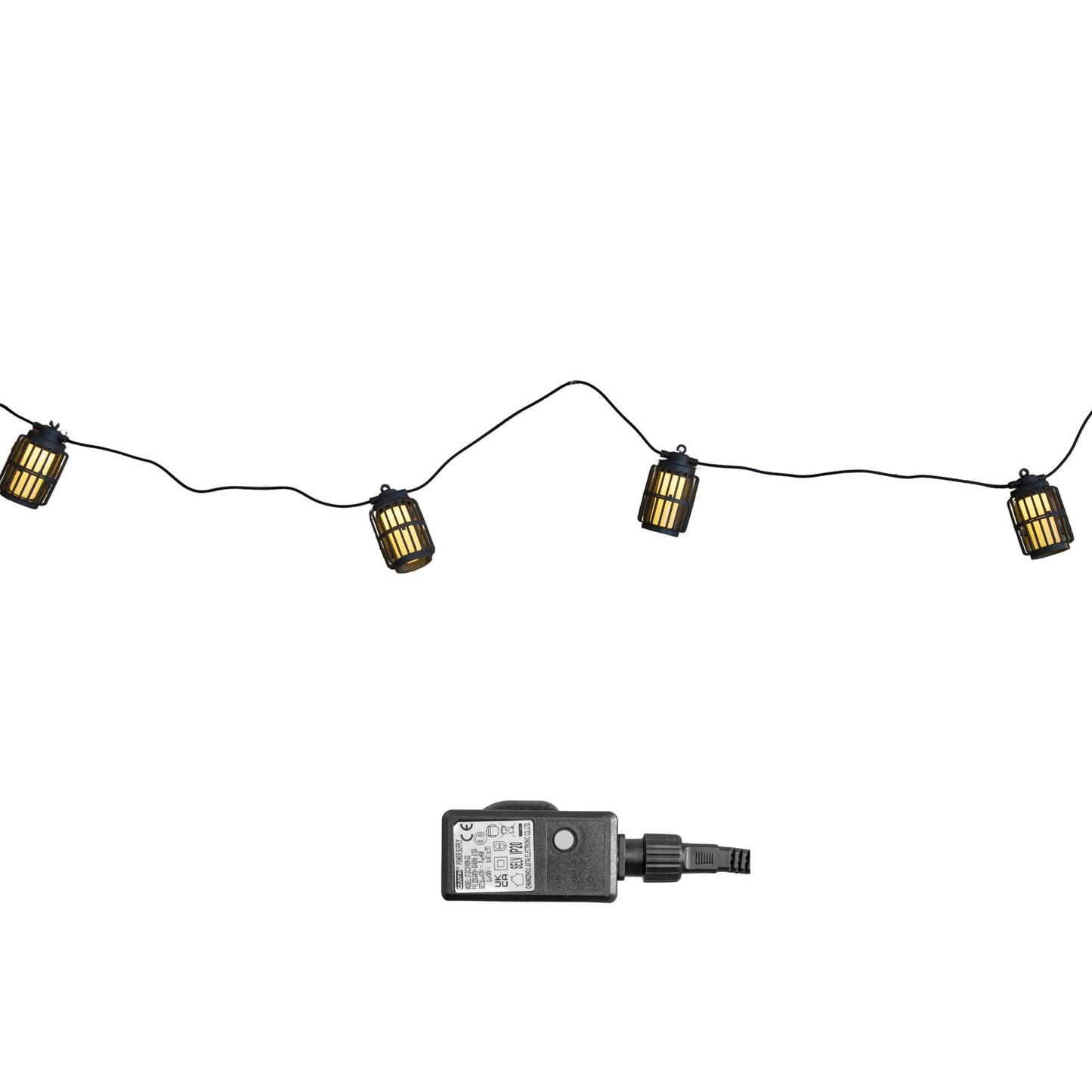 4.5m Set of 10 Connectable Urbane String Lights with Warm White LEDs
