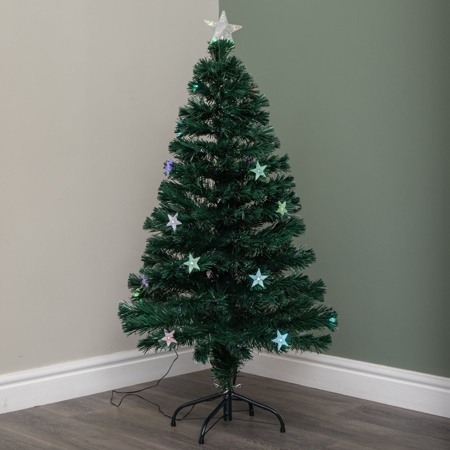 4ft (1.2m) Fibre Optic Cosmos Christmas Tree with 22 Colour Changing LEDs