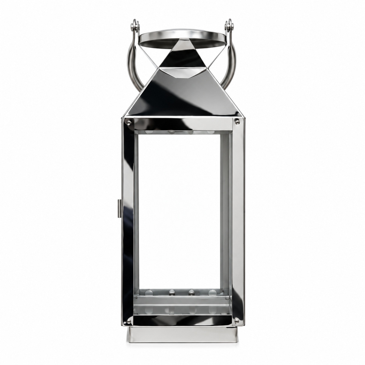 27 x 11cm Medium Stainless Steel Candle Lantern Holder