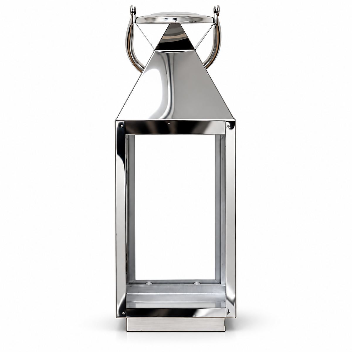 40 x 15cm Large Stainless Steel Candle Lantern Holder
