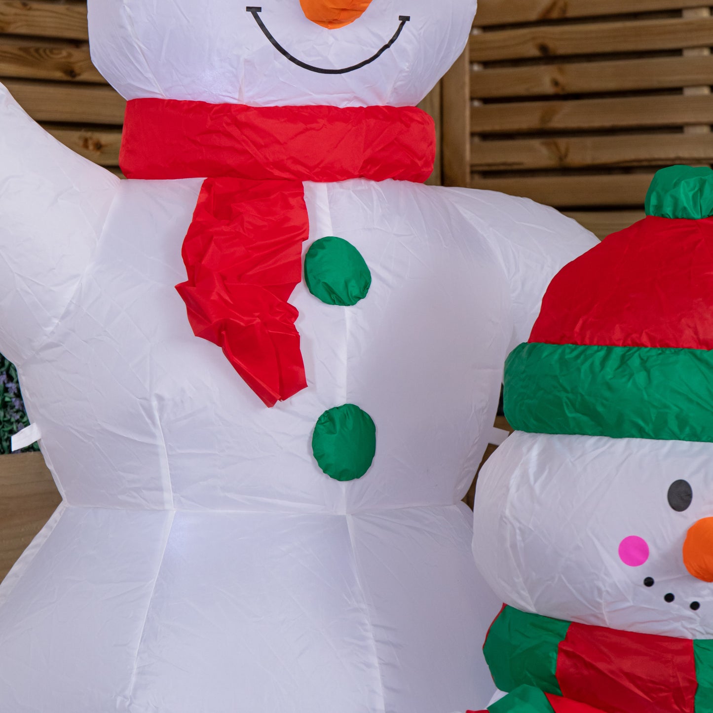 1.5m Light up Christmas Inflatable Snowman Family with 12 White LEDs