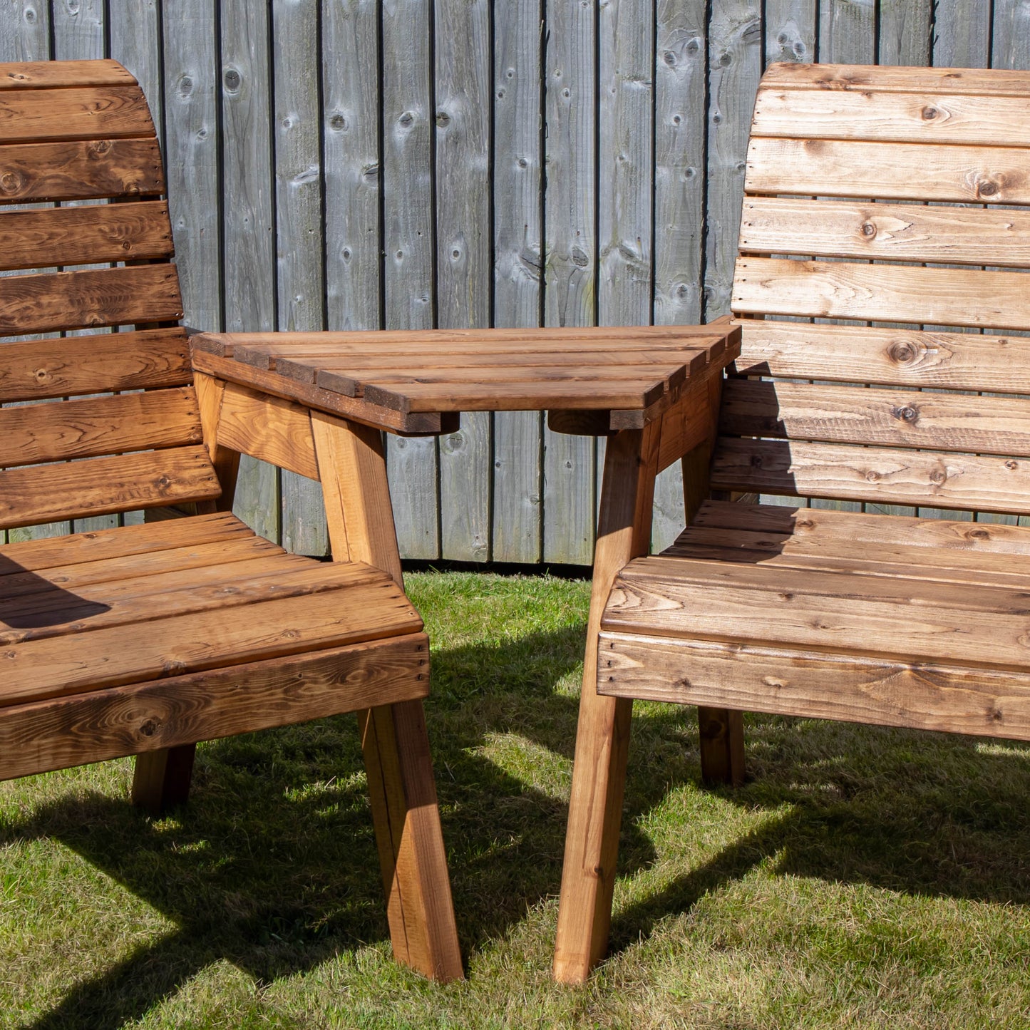 Hand Made Chunky Rustic Wooden Garden Furniture Angled Tray