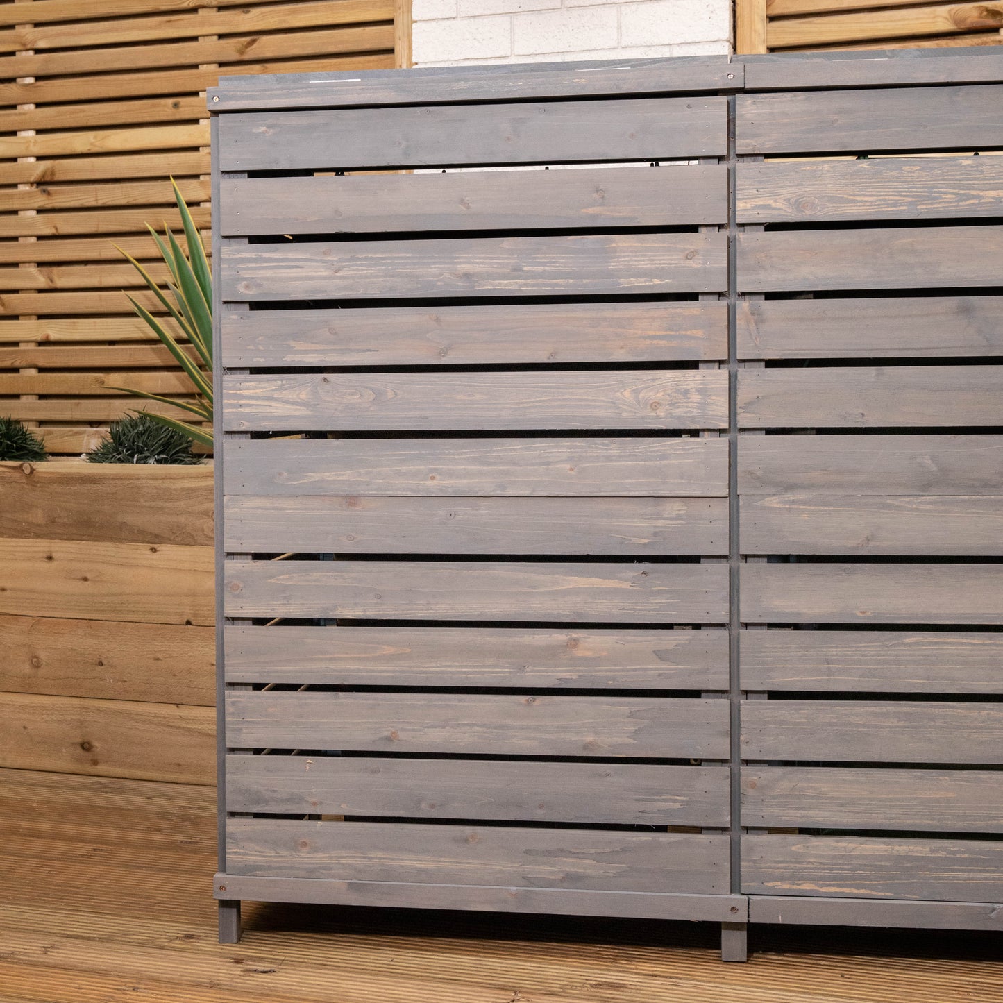 Factory Seconds: Pack of 4 Grey Washed Back Panels Only For SA-BINS3 Double Bin Storage