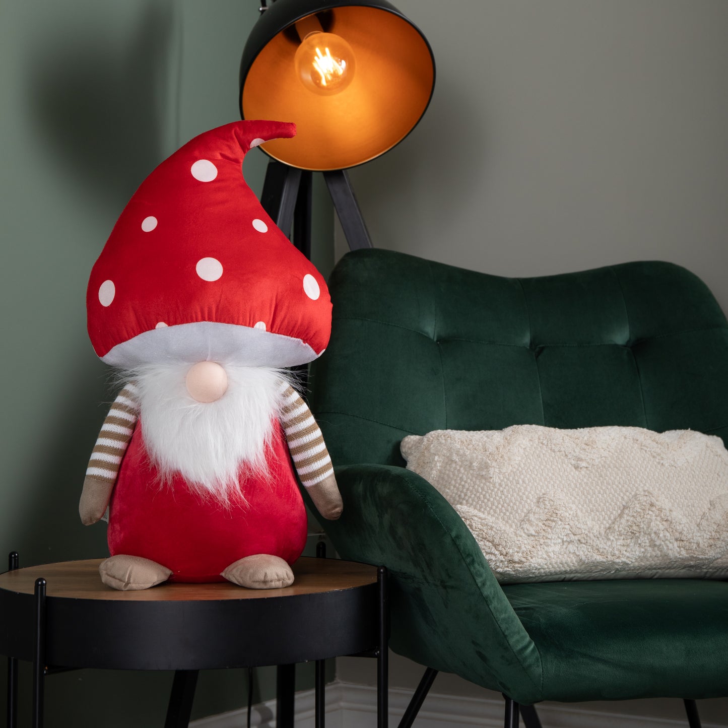 50cm Red Soft Festive Porta-Bella Christmas Mushroom Gonk Decoration