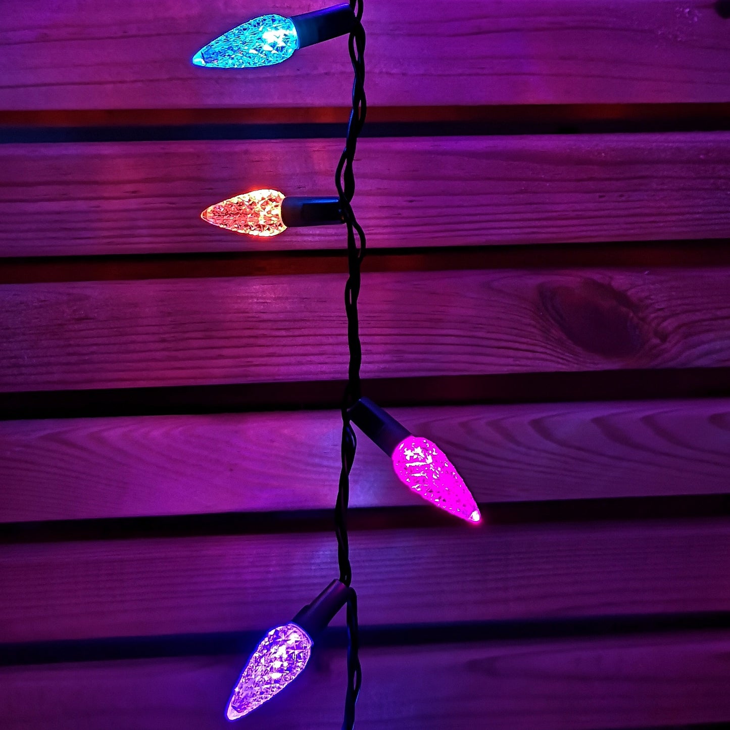 7.5m 150 LED Multi-action Pine Cone Christmas Lights in Rainbow