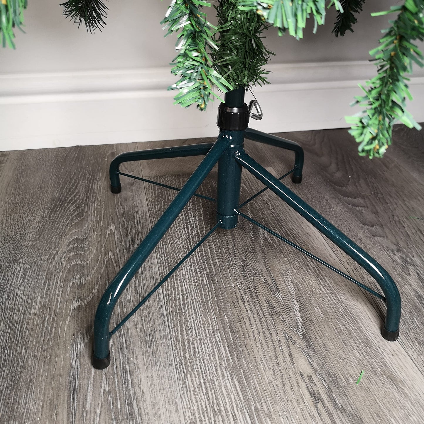 Factory Seconds: 6.5ft (2m) Plain Green Pencil Style PVC Spruce Pine Slim Christmas Tree with Stand