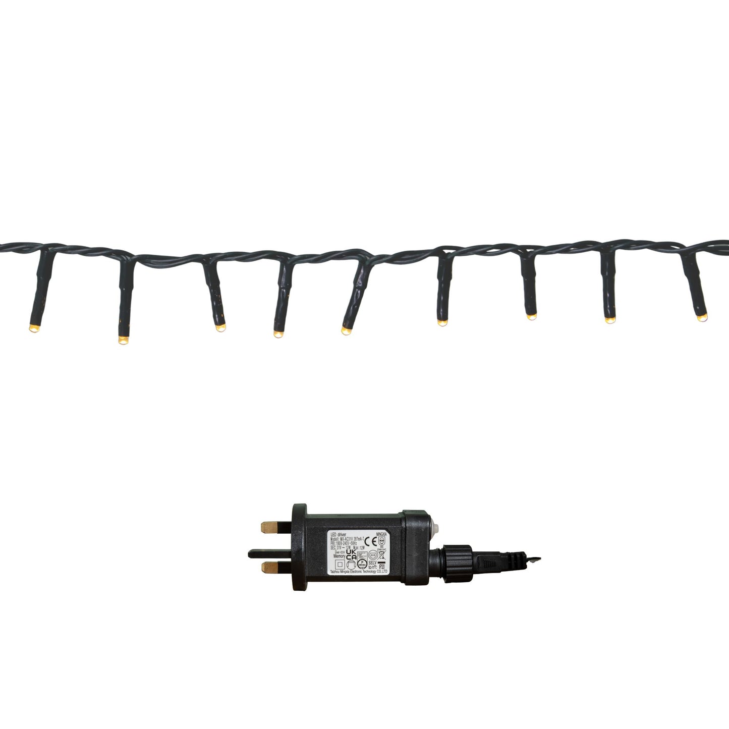 125m Treebrights Christmas Lights with 5000 LEDs in Warm White with Timer