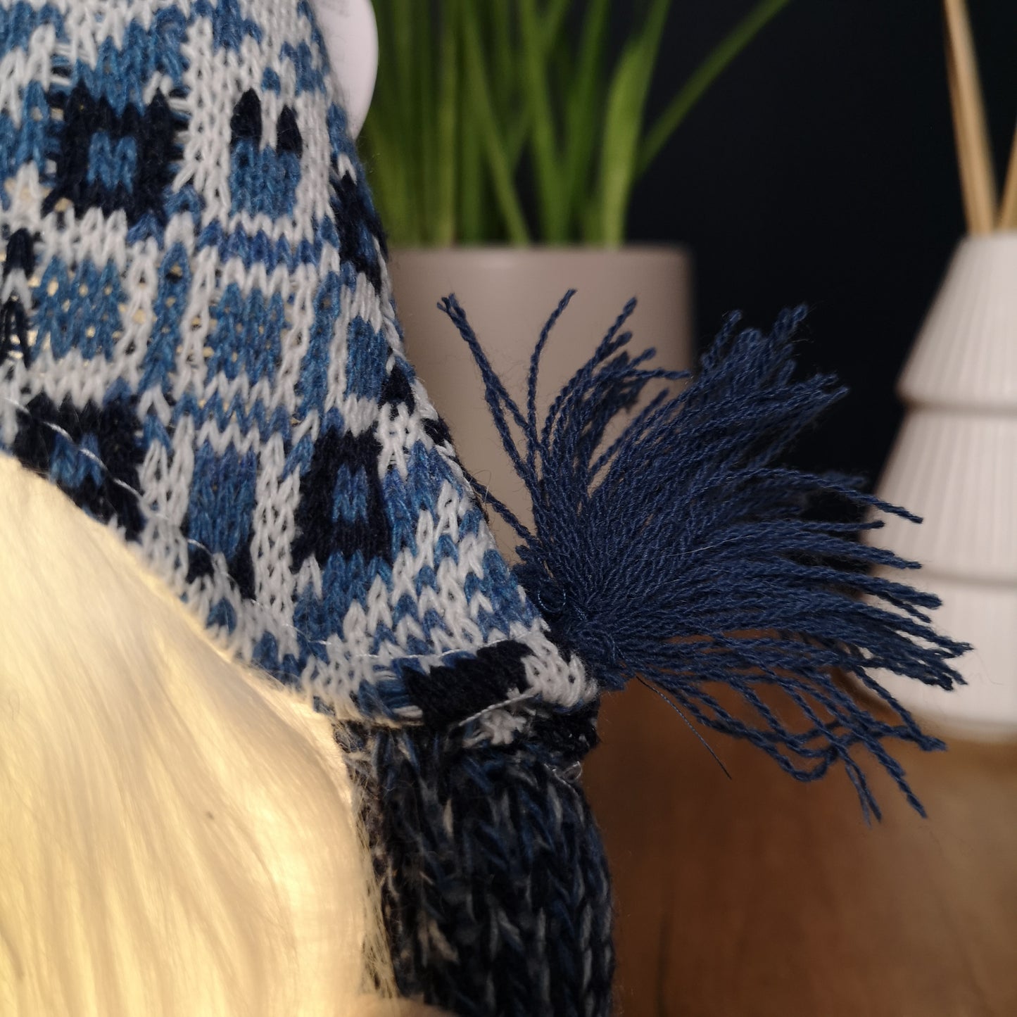 35cm Battery Operated Light up Sitting Christmas Gonk in Light Blue