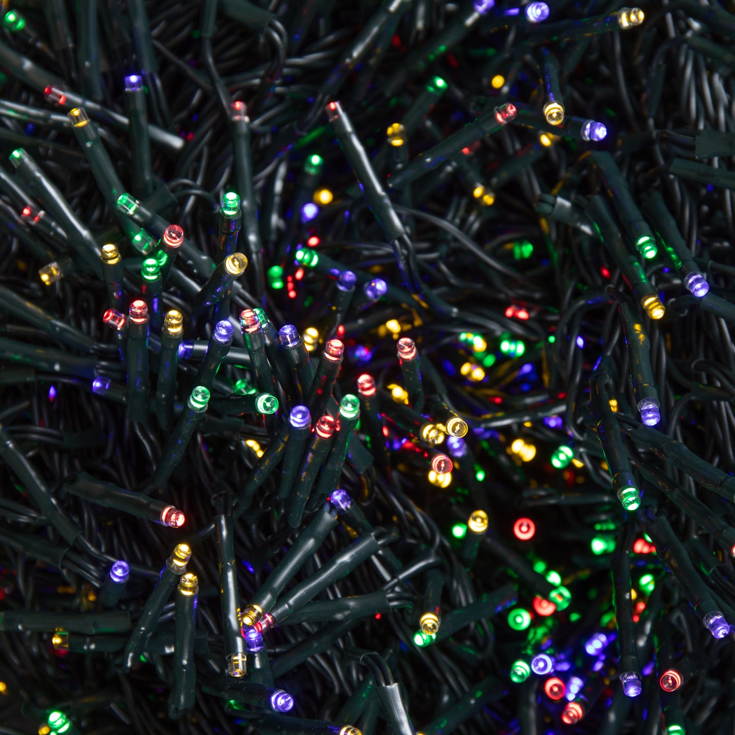 18.5m 1440 LED Christmas Cluster Multi-Action String Lights with Timer in Multi-Coloured
